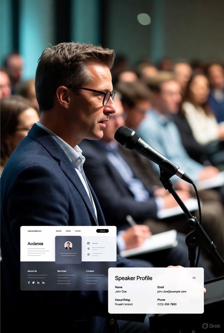 Какие есть преимущества размещения анкеты спикера с указанием прямых контактов в анкете